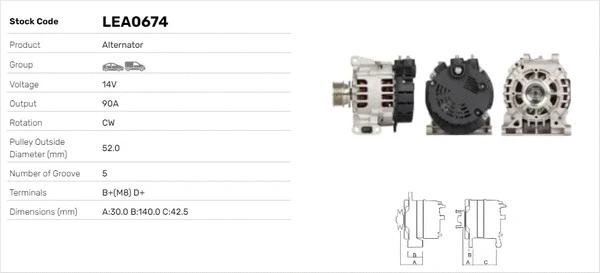 Alternateur LUSA LEA0674