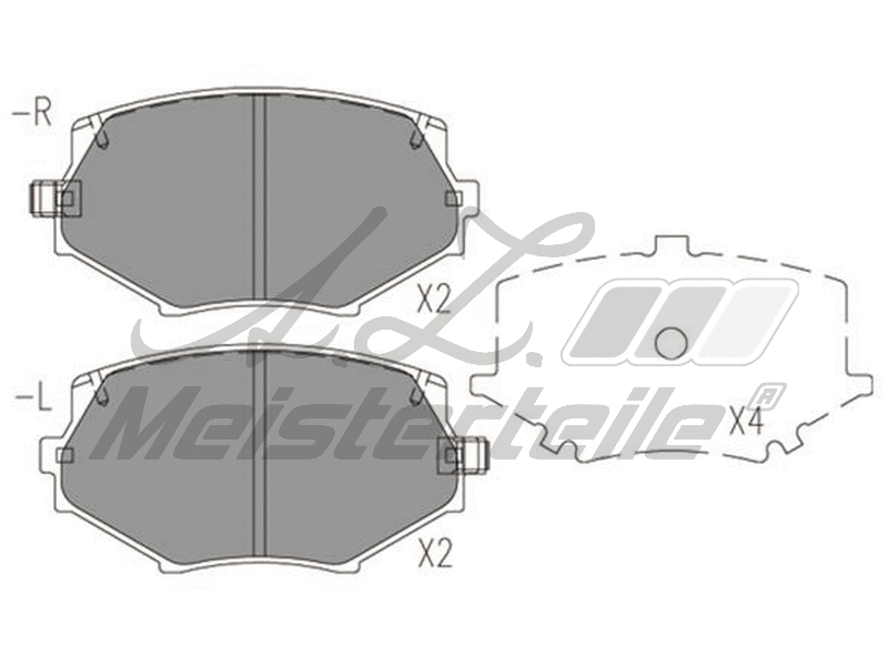 Kit de plaquettes de frein, frein à disque A.Z. Meisterteile AZMT-44-022-1612
