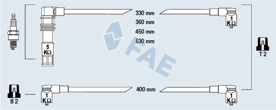 Kit de câbles d'allumage FAE 85695