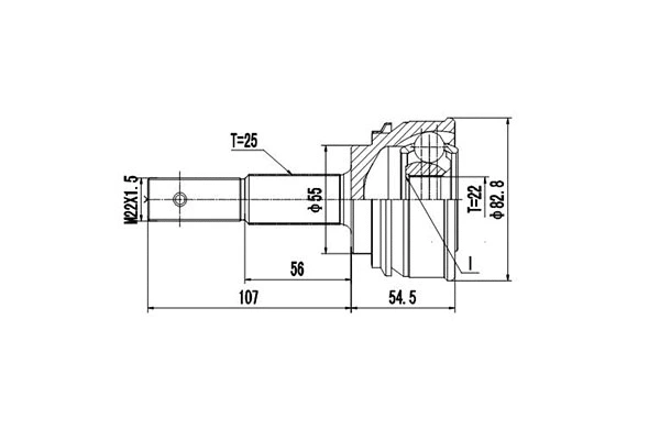 Jeu de joints, arbre de transmission DYNAMATRIX DCV841001