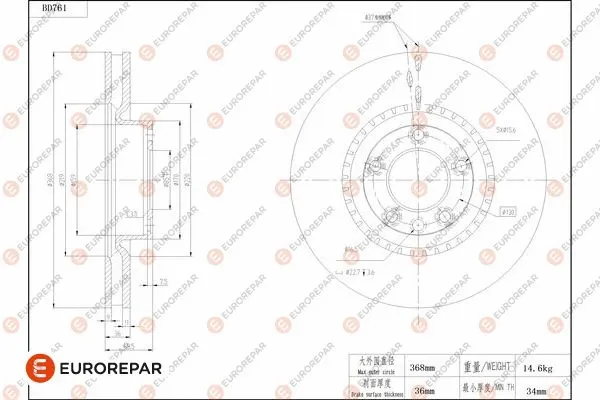 Disque de frein EUROREPAR 1684320380