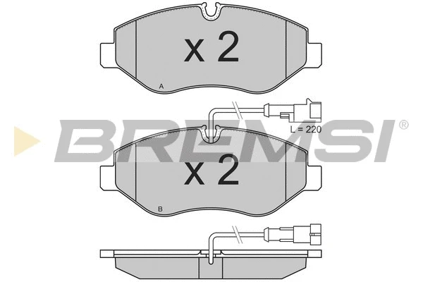 Kit de plaquettes de frein, frein à disque BREMSI BP3334