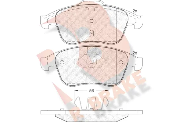 Kit de plaquettes de frein, frein à disque R BRAKE RB1859