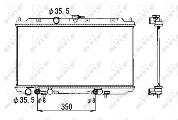 Radiateur, refroidissement du moteur NRF 53389