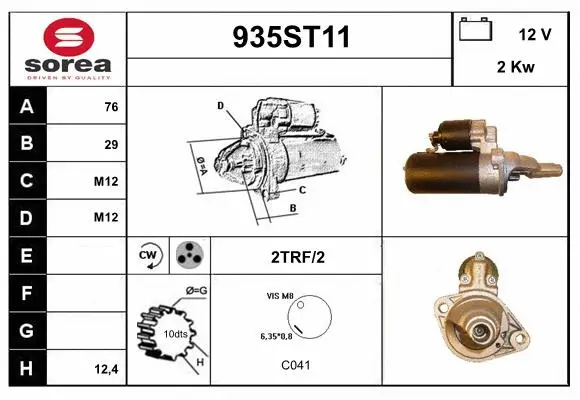 Démarreur STARTCAR 935ST11