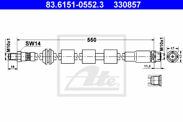 Flexible de frein ATE-APAC 83.6151-0552.3