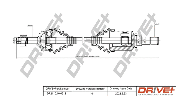 Arbre de transmission Dr!ve+ DP2110.10.0512