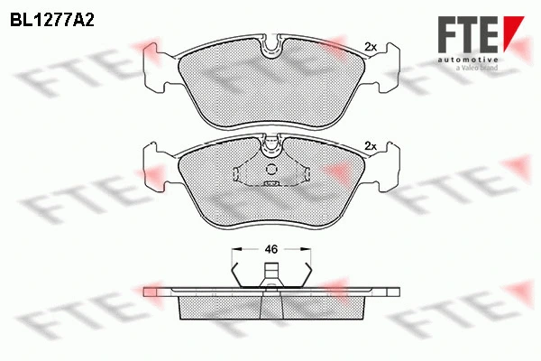 Kit de plaquettes de frein, frein à disque FTE 9010086