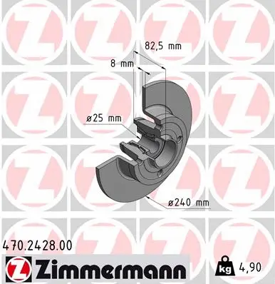 Disque de frein ZIMMERMANN 470.2428.00