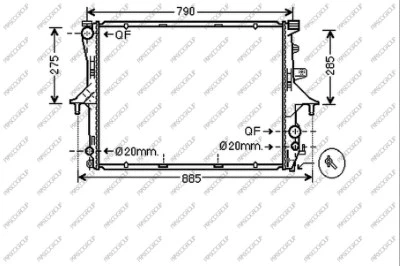 Radiateur, refroidissement du moteur PRASCO VG815R003
