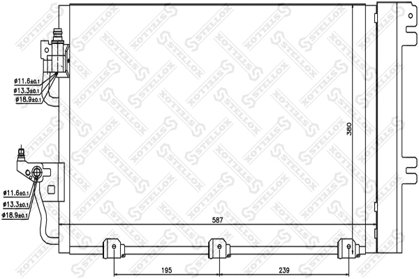 Condenseur, climatisation STELLOX 10-45003-SX