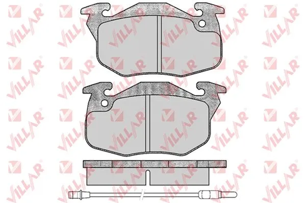 Kit de plaquettes de frein, frein à disque VILLAR 626.0435