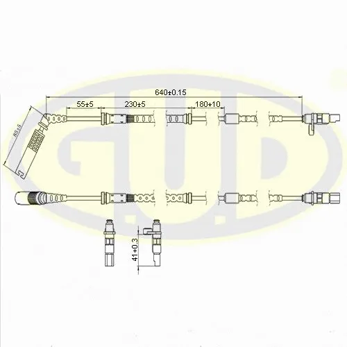 Capteur, vitesse de roue G.U.D. GABS01218