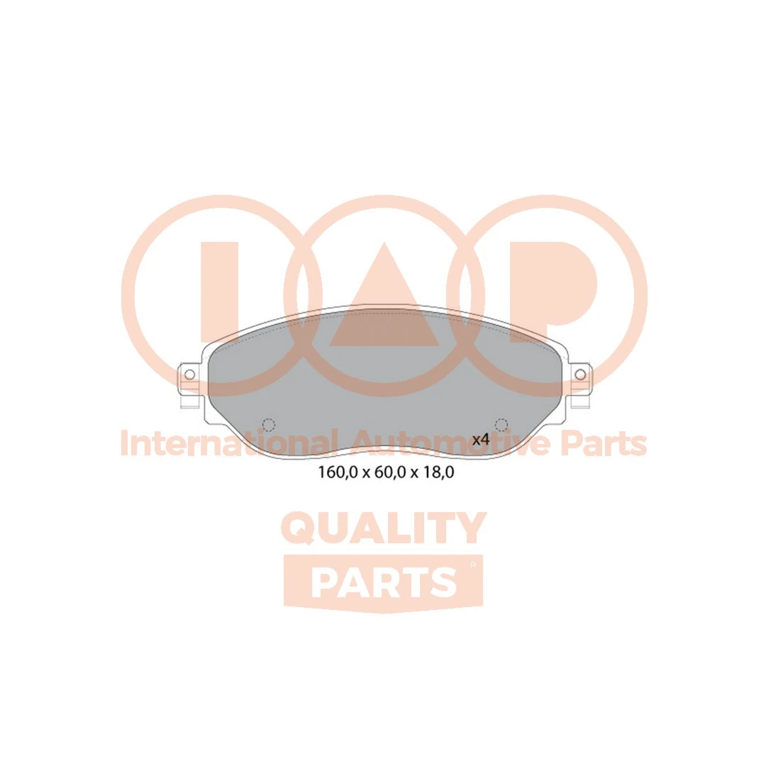Kit de plaquettes de frein, frein à disque IAP QUALITY PARTS 704-13166