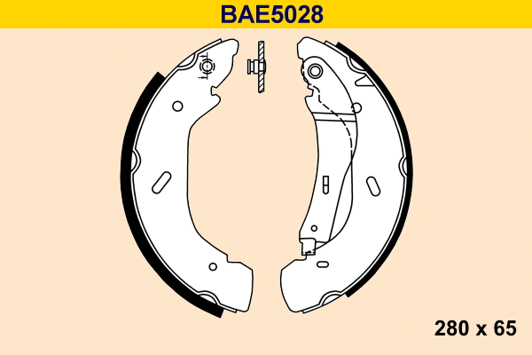 Jeu de mâchoires de frein BARUM BAE5028