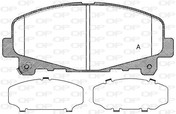 Kit de plaquettes de frein, frein à disque OPEN PARTS BPA1390.02