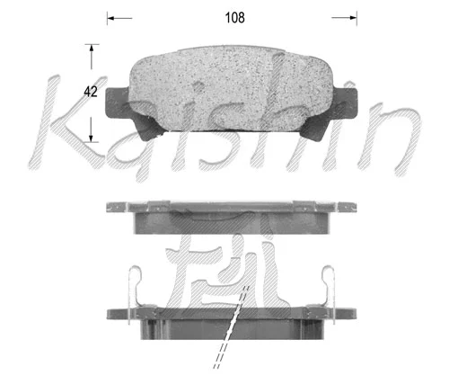 Kit de plaquettes de frein, frein à disque KAISHIN FK7069