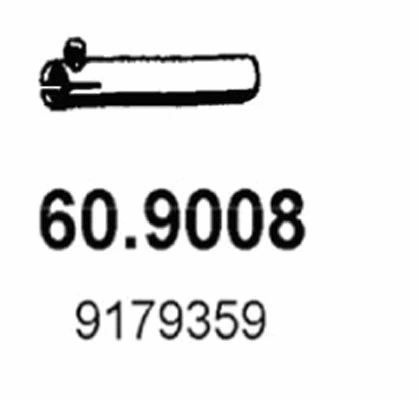 Tuyau d'échappement ASSO 60.9008