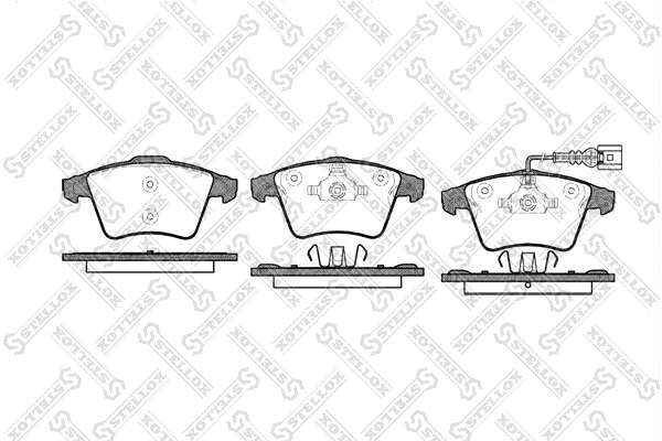 Kit de plaquettes de frein, frein à disque STELLOX 1056 001-SX