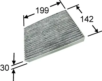 Filtre, air de l'habitacle JS ASAKASHI AC0162C