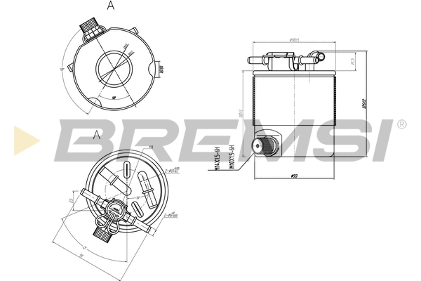 Filtre à carburant BREMSI FE0357