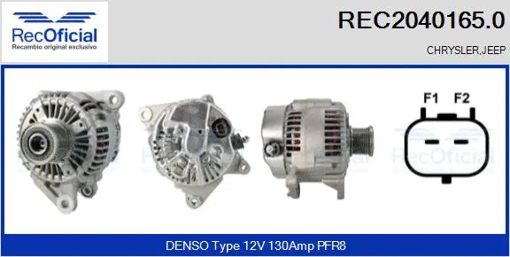 Alternateur RECOFICIAL REC2040165.0