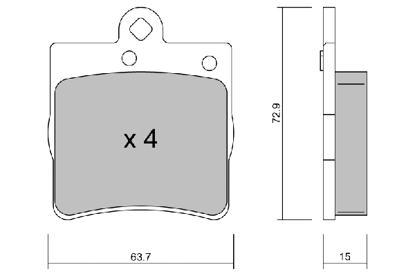 Kit de plaquettes de frein, frein à disque AISIN BPMB-2007