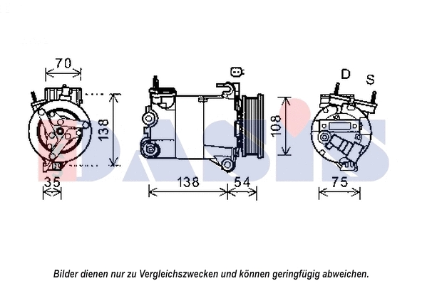 Compresseur, climatisation AKS DASIS 852555N