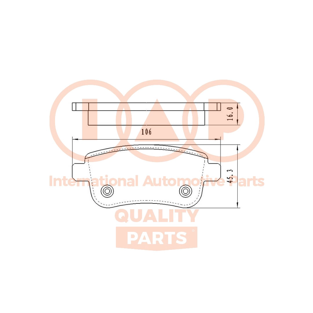 Kit de plaquettes de frein, frein à disque IAP QUALITY PARTS 704-13201