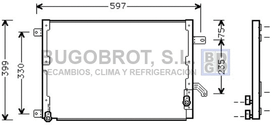 Condenseur, climatisation BUGOBROT 62-LC5070