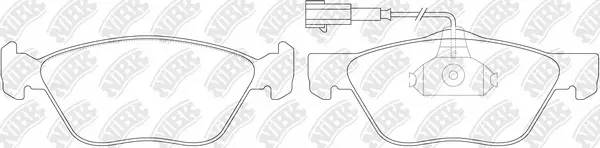 Kit de plaquettes de frein, frein à disque NiBK PN0130W