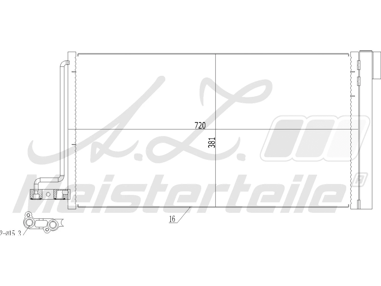 Condenseur, climatisation A.Z. Meisterteile AZMT-45-030-1000
