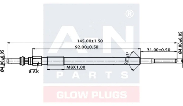 Bougie de préchauffage A-N PARTS A-N145019