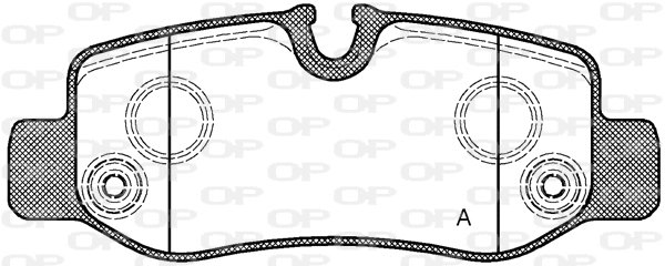 Kit de plaquettes de frein, frein à disque OPEN PARTS BPA1624.00