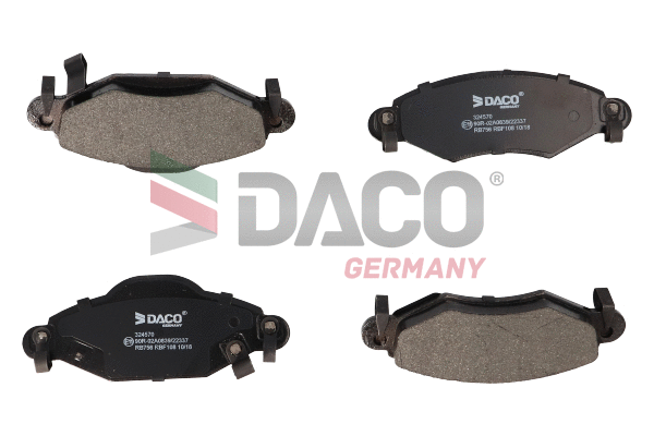 Kit de plaquettes de frein, frein à disque DACO Germany 324570