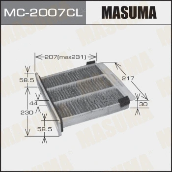 Filtre, air de l'habitacle MASUMA MC-2007CL