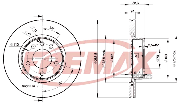 Disque de frein FREMAX BD-9054