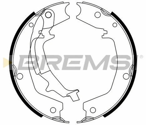 Jeu de mâchoires de frein, frein de stationnement BREMSI GF0747