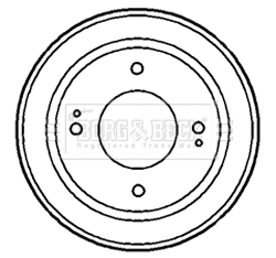 Tambour de frein BORG & BECK BBR7152