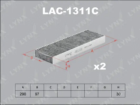 Filtre, air de l'habitacle LYNXAUTO LAC-1311C