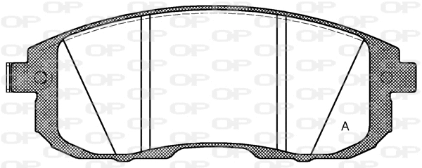 Kit de plaquettes de frein, frein à disque OPEN PARTS BPA0293.14