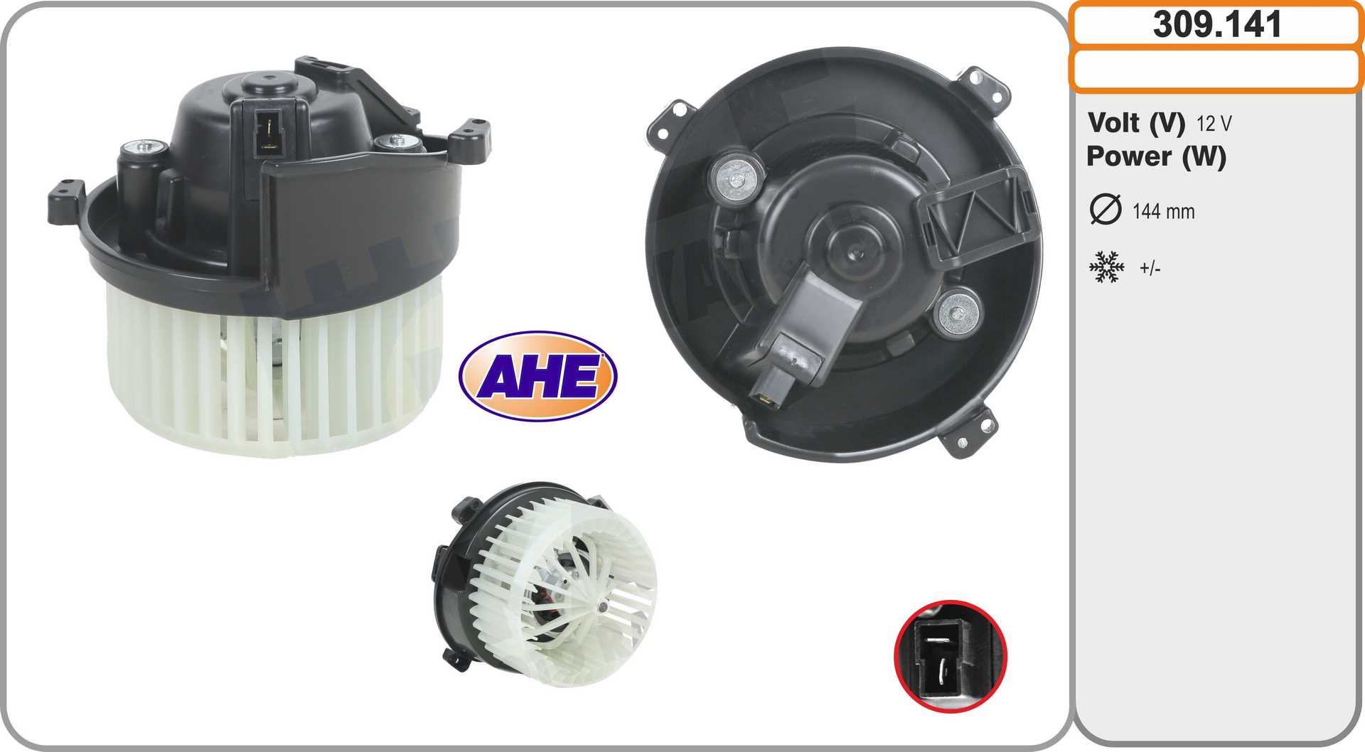 Pulseur d'air habitacle AHE 309.141
