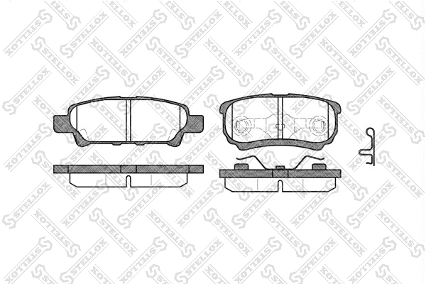 Kit de plaquettes de frein, frein à disque STELLOX 1062 002-SX