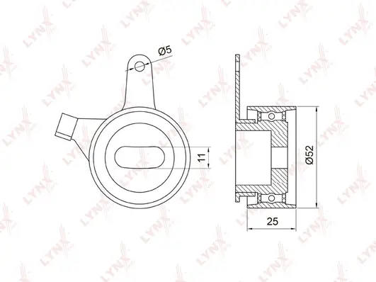 Poulie de tension, courroie crantée LYNXAUTO PB-1043