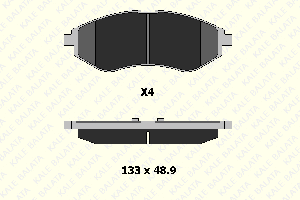 Kit de plaquettes de frein, frein à disque KALE 23974 178 04