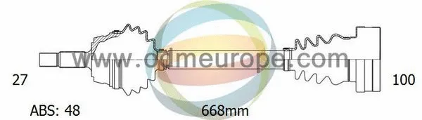 Arbre de transmission 4X4 ESTANFI EST-18-342071