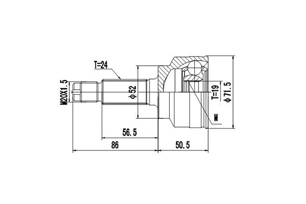 Jeu de joints, arbre de transmission DYNAMATRIX DCV818030