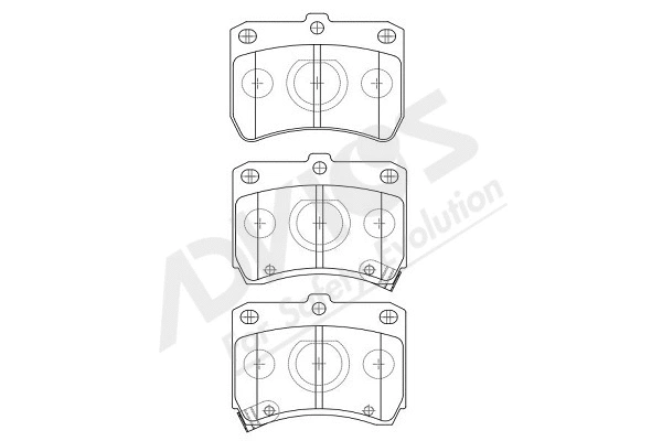 Kit de plaquettes de frein, frein à disque ADVICS-SEA R1N055Y