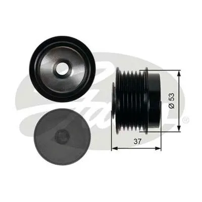 Poulie roue libre, alternateur GATES-AU OAP7015