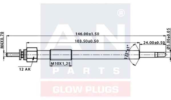 Bougie de préchauffage A-N PARTS A-N143312